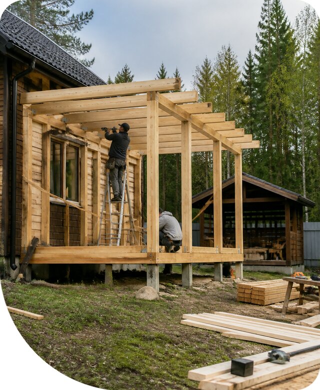 Строительство пристроек и построек на участке в Азове